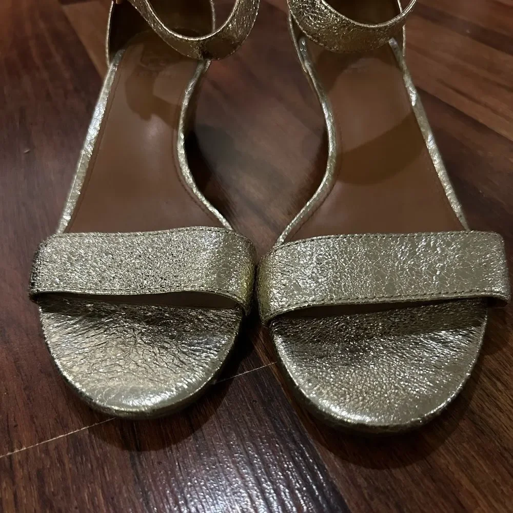 TORY BURCH Elegant Gold Ankle Strap Sandals SIZE 7.5